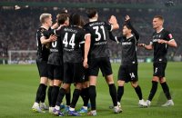 Fussball DFB Pokal  Halbfinale  2025/2026  23.04.2026VfB Stuttgart - SC Freiburg , JUBEL, JUBELT, JUBELN, OPTIMISTISCH, FREUDE, FREUEN, POSITIV, POSITIVE EMOTION, POSITIVE EMOTIONEN,