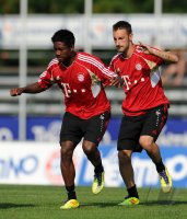 Fussball 1. Bundesliga Saison   2011/2012 : David Alaba , Diego Contento (v. li., FC Bayern Muenchen)