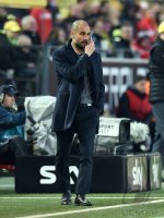 Fussball 1. Bundesliga Saison 14/15: Trainer Pep Guardiola (FC Bayern Muenchen)