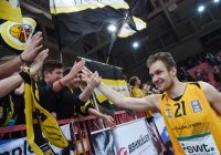 Basketball 1. Bundesliga 14/15 Hauptrunde:  Walter Tigers Tuebingen - MHP RIESEN Ludwigsburg