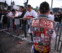Fussball DFB Pokal Finale 24/25: Arminia Bielefeld - VfB Stuttgart, Public Viewing auf dem Schlossplatz