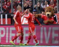 Fussball  1. Bundesliga  13/14: JUBEL Xherdan Shaqiri (FC Bayern Muenchen)