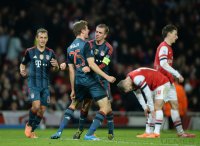 Fussball International CHL Saison 13/14: Arsenal London - FC Bayern Muenchen