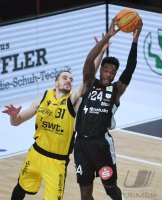 Basketball 2. Bundesliga 2021/2022: Tigers Tuebingen - Nuernberg Falcons