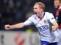 FUSSBALL  International CHL 09/10  : Paul Scholes (Manu)
