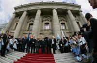 Fussball WM 2006: Empfang des Bayerischen Ministerpraesidenten