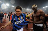 FUSSBALL SERIE A:  JUBEL Javier Zanetti (Inter)