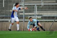 Fussball 3. Bundesliga:  Torwart Michael Rensing (re., FCB) gegen Patrick Amrhein (li., Jena)