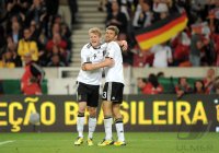 Fussball International  Testspiel:  JUBEL nach dem Tor , Andre SCHUERRLE, Thomas MUELLER (v. li., Deutschland)