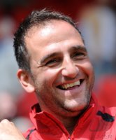 FUSSBALL, DFB Pokal 1. Hauptrunde: Trainer Frank Schmidt (1 FC Heidenheim 1846)