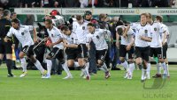Fussball International EM 2012-Qualifikation: Sami KHEDIRA, Dennis AOGO, Miroslav KLOSE, Bastian SCHWEINSTEIGER, Mesut OEZIL ,Holger BADSTUBER  (v.li.)