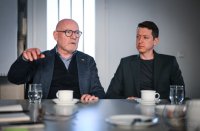 Buendnis 90 / Die Gruenen, Wahlkampf Landtagswahl Baden - Wuerttemberg, Verkehrsminister Winfried Hermann