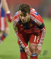 Fussball, 1. Bundesliga  Saison 2014/2015: VfL Wolfsburg - FC Bayern Muenchen