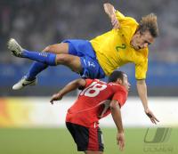 FUSSBALL  Olympia 2008  Peking  Spiel um Platz 3 Belgien - Brasilien