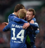 Fussball, 1. Bundesliga  Saison 2014/2015: SV Werder Bremen - VfL Wolfsburg