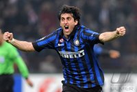 Fussball Champions League  Saison 2011/2012:  Jubel Diego Milito (Inter Mailand)