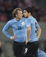 Fussball International Testspiel: FORLAN, SUAREZ (Uruguay)