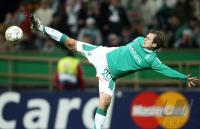 Fussball, Champions League: Werder Bremen JENSEN Einzelaktion