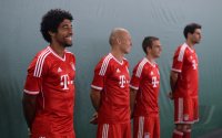 Fussball 1. Bundesliga 2013/2014:  Fototermin beim  FC Bayern Muenchen