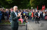 Gegendemo zum Streitgespraech OB Palmer und AfD Landesvorsitzender Frohnmaier in Tuebingen
