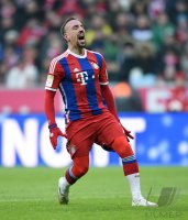 Fussball 1. Bundesliga Saison 14/15: Franck Ribery (FC Bayern Muenchen)