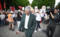 Gegendemo zum Streitgespraech OB Palmer und AfD Landesvorsitzender Frohnmaier in Tuebingen