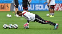 FUSSBALL WM 2014  Achtelfinale PK; Abschlusstraining Deutschland