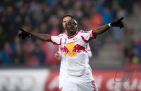 FUSSBALL International Testspiel 2013/2014: JUBEL Sadio Mane (Red Bull Salzburg)