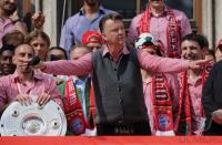 Fussball 1. Bundesliga :  JUBEL  Trainer Louis van Gaal     (FC Bayern Muenchen)