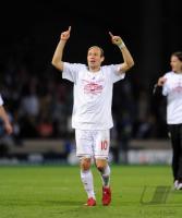 FUSSBALL  International CHL 09/10: JUBEL Arjen Robben (FCB)