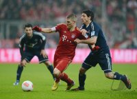 FUSSBALL  1. BUNDESLIGA  Saison 2012/2013: FC Bayern Muenchen - Hamburger SV