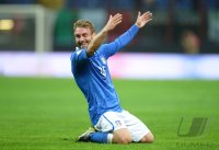 Fussball International WM Qualifikation 2014:  Jubel Daniele De Rossi (Italien)