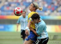 FUSSBALL  Olympia 2008   Vorrunde  Frauen   Schweden - Argentinien
