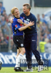 Fussball Bundesliga: Bielefeld - Bremen, Jubel