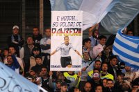 FUSSBALL SERIE A:  Fans von Miroslav Klose (Lazio Rom) mit einem Banner