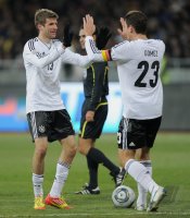 FUSSBALL INTERNATIONAL:  JUBEL Thomas MUELLER (Deutschland)