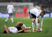 Fussball International EM 2012 Testspiel:  Mario GOMEZ, Andre SCHUERRLE (V.LI., Deutschland)