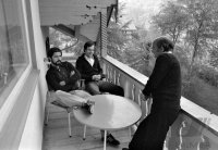 Fussball  Beckenbauer, Mueller, Cramer (FC Bayern)