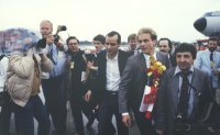 Fussball  WM 1982:  Rummenigge bei der Ankunft