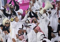 Fussball AFC Asian Cup 2011 Eroeffnungsspiel:  Katarische Fans in Tracht