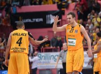 Basketball 1. Bundesliga 14/15 Hauptrunde:  Walter Tigers Tuebingen - ratiopharm Ulm