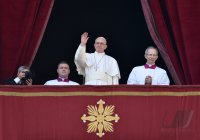 Rom;  Papst Franziskus I. spricht den Urbi Et Orbi Segen
