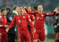 FUSSBALL  DFB POKAL SAISON  11/12  HALBFINALE: JUBEL FC Bayern Muenchen