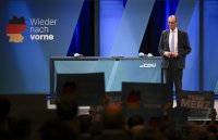 Wahlkampftour mit Kanzlerkandidat der Union, Friedrich Merz