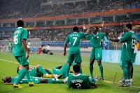 FUSSBALL  Olympia 2008   Halbfinale  Maenner   Nigeria - Belgien