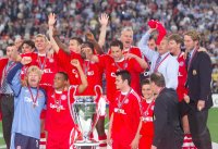 FUSSBALL CHAMPIONSLEAGUE FINALE 2000/2001:  JUBEL FC Bayern Muenchen