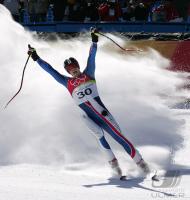 Olympische Spiele 2006 Turin - Abfahrt Herren Jubel Deneriaz