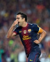 FUSSBALL Primera Division/Super Cup 2012: JUBEL Xavi Hernandez (Barca)