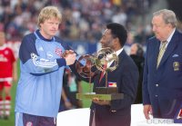 FUSSBALL CHAMPIONSLEAGUE FINALE 2000/2001:  Torwart Oliver Kahn (FC Bayern Muenchen)