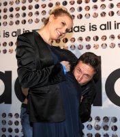 Die Schwangere Tamara Sedmak (Moderatorin, Schauspielerin) mit dem Muenchner TV - Moderator und Unternehmer Norbert Dobeleit